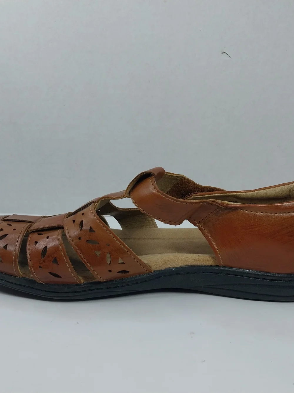 Earth Spirit Sandal Womens 8 Brown Fisherman Closed Toe Slip On Casual Leather - Picture 8 of 12